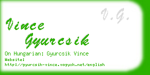 vince gyurcsik business card